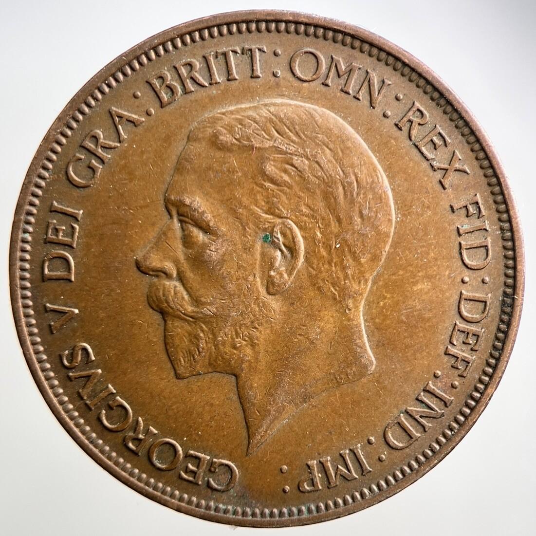 1936 George V One Penny British Coin | Very High Grade