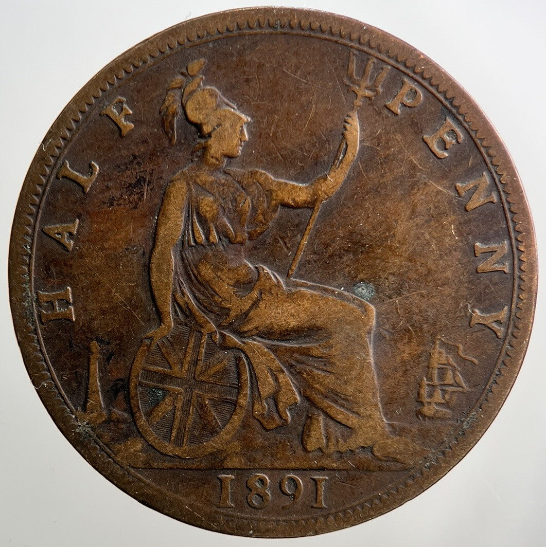 1891 Victoria Half-Penny Coin | Collectable Grade