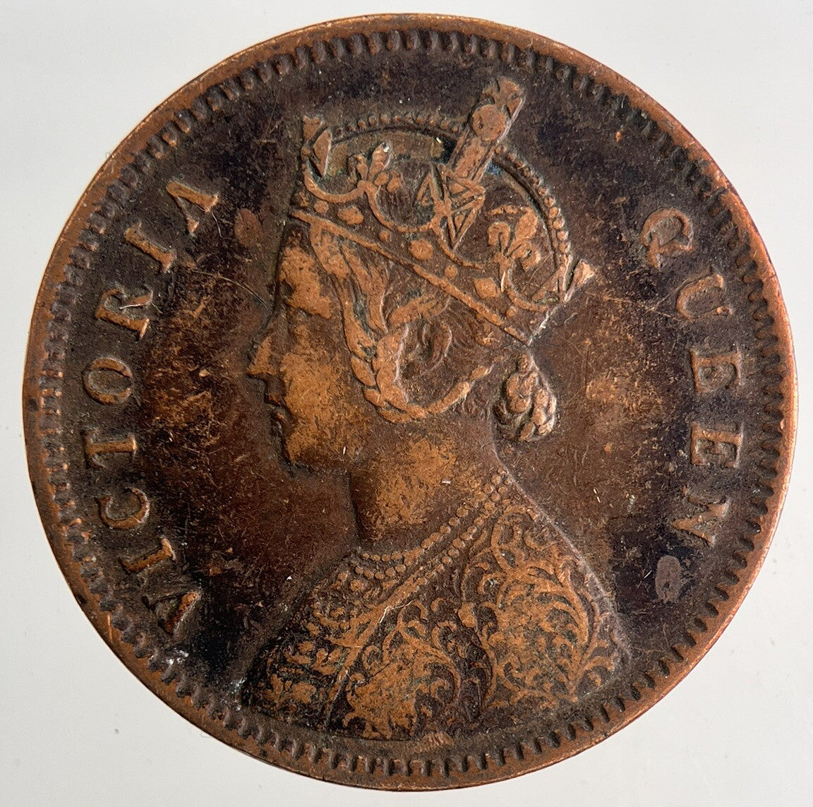 1862 India 1/4 Quarter Anna Coin | Fine Collectable Grade | a7444