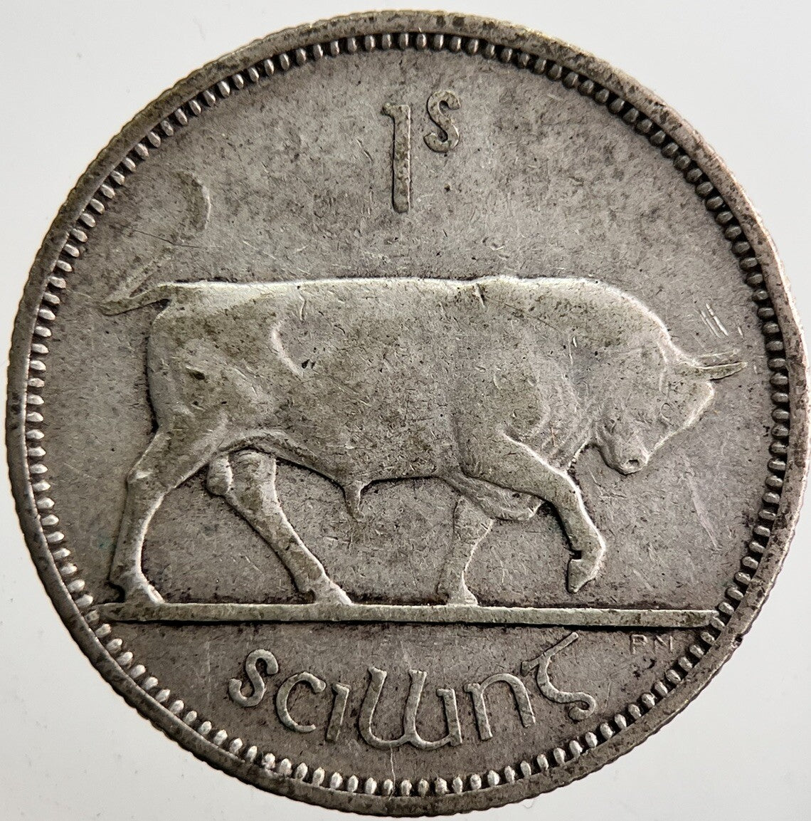 1939 Irish Shilling 1s Bull Silver Coin | Collectable Grade | a7365