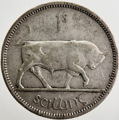1939 Irish Shilling 1s Bull Silver Coin | Collectable Grade | a7365