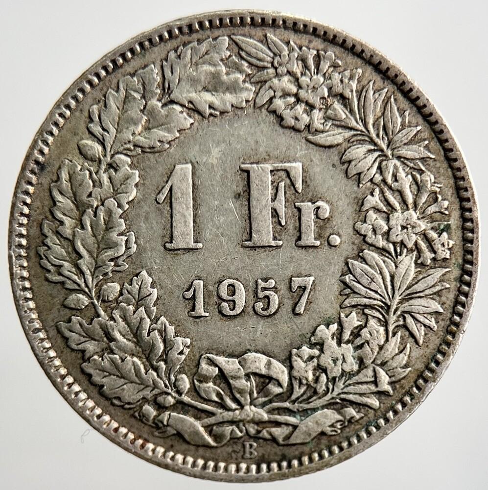 1957 Switzerland 1 One Franc Silver Coin | Very High Grade | a3265