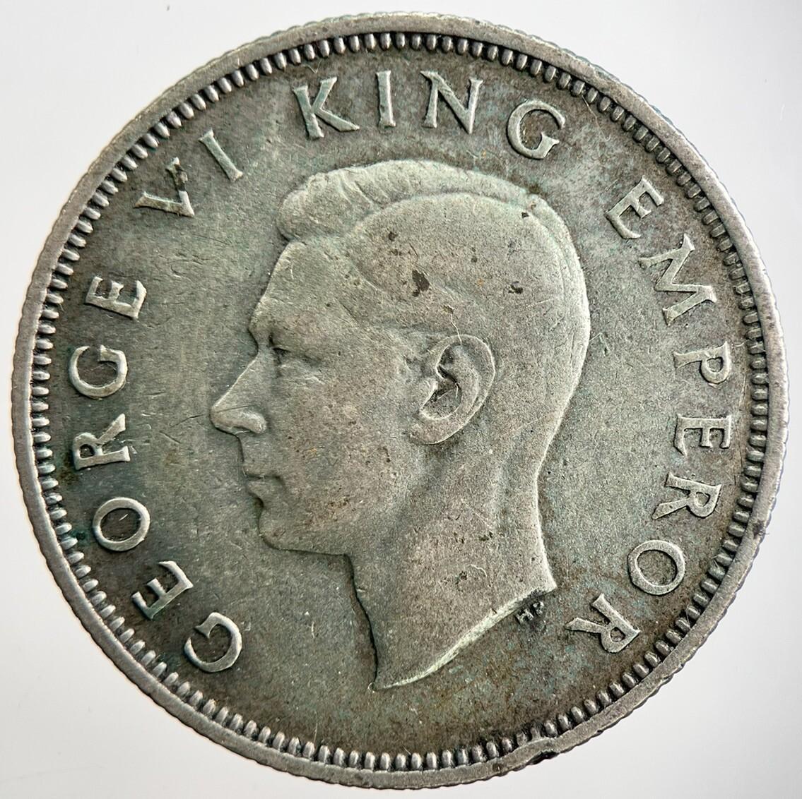 1941 New Zealand Florin Silver Coin | Fine Collectable Grade