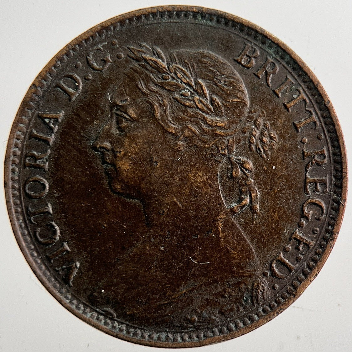1884 Victoria Farthing Coin | Very High Grade | a7390