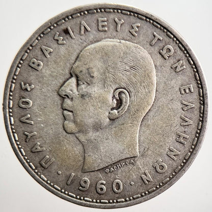 1960 20 Drachmai Greece Silver Coin | Collectable Grade | a3603