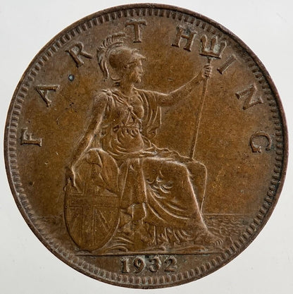 1932 George V Farthing Coin | Very High Grade