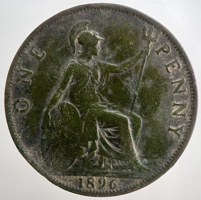 1896 Victoria One Penny Coin | Collectable Grade | a3326