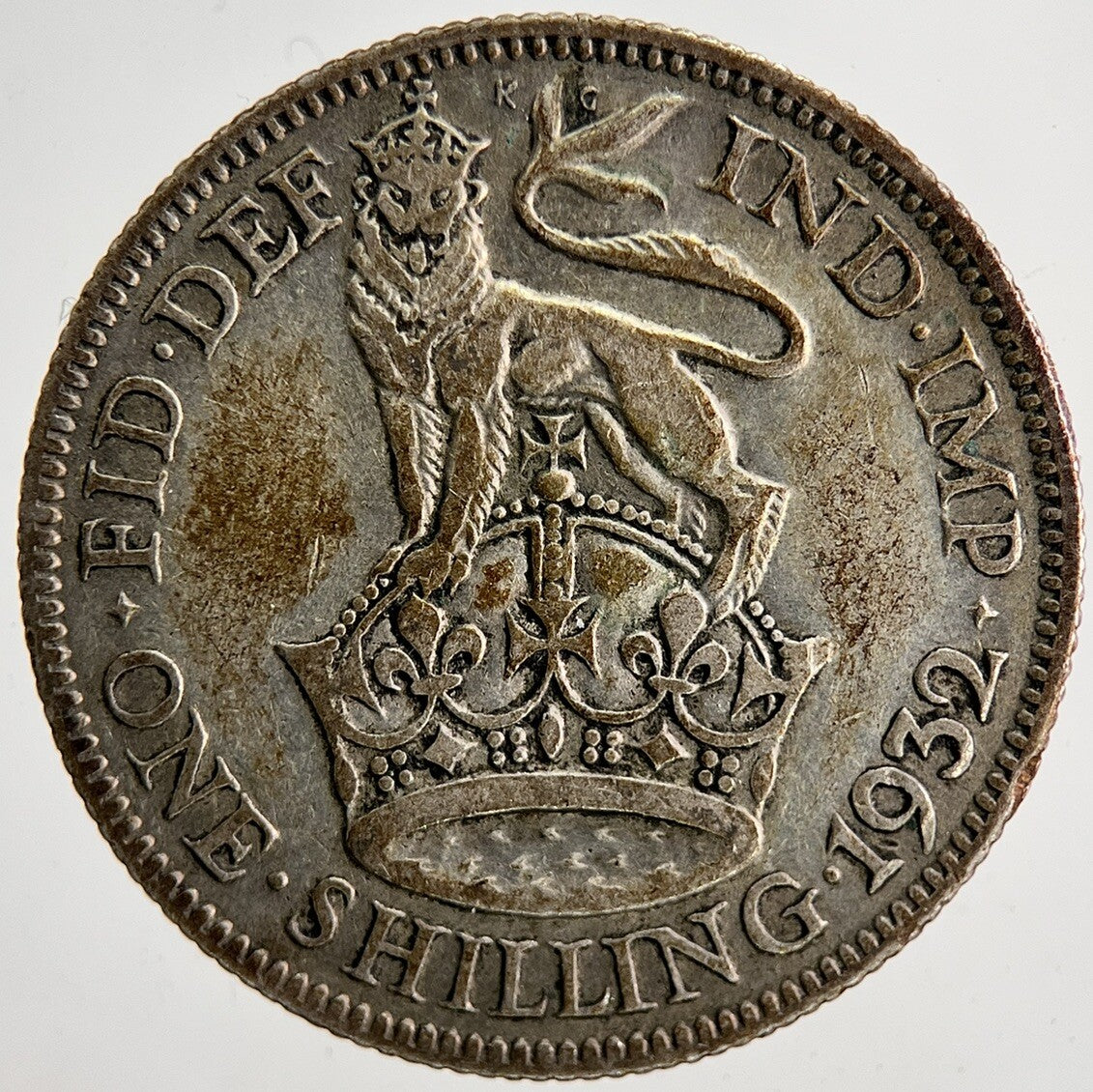 1932 George V Shilling British Silver Coin | Fine Collectable Grade | a6420