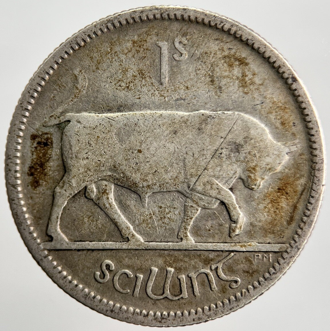 1930 Irish Shilling 1s Bull Silver Coin | Collectable Grade | a2303