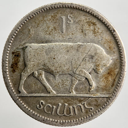 1930 Irish Shilling 1s Bull Silver Coin | Collectable Grade | a2303