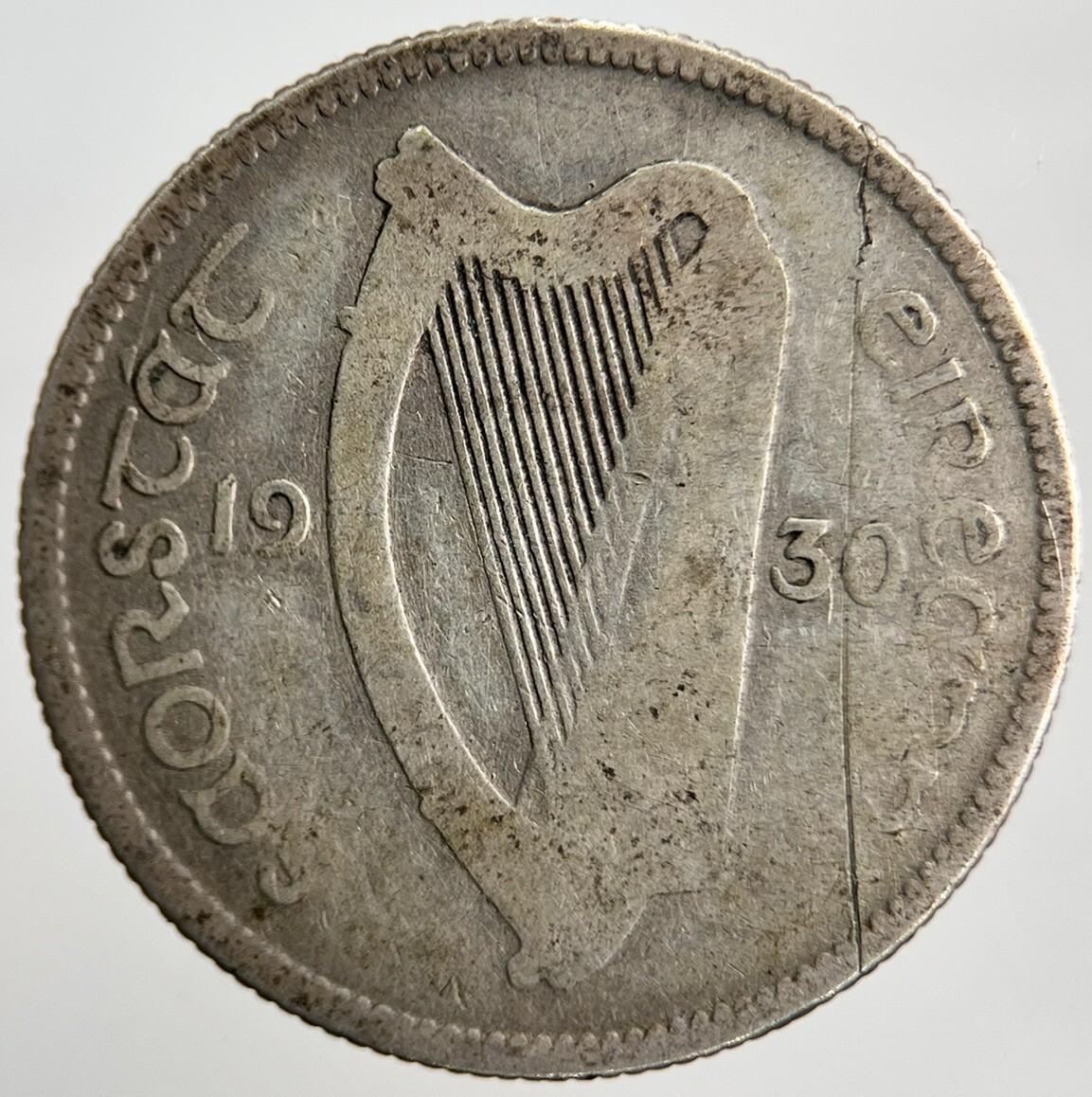 1930 Irish Shilling 1s Bull Silver Coin | Collectable Grade | a2303