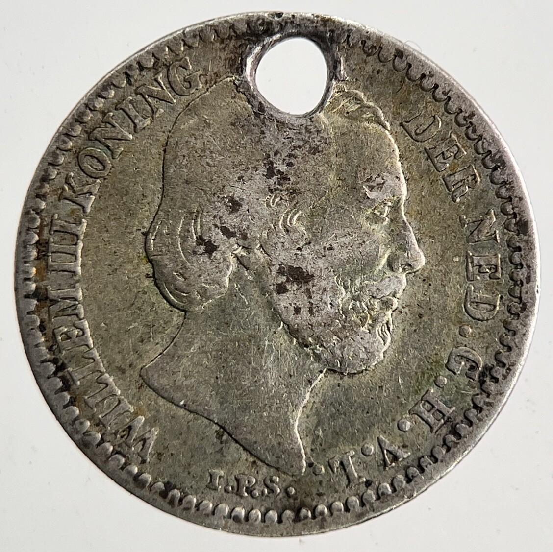 1885 Netherlands 10 Cents Silver Coin | Fine Collectable Grade | a9857