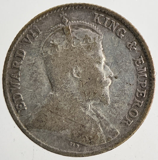 1908 Ceylon 10 Cents Sri Lanka Silver Coin | Collectable Grade | a9589