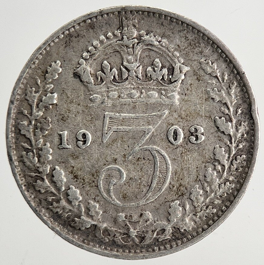 1903 Edward VII Threepence Silver Coin | Very High Grade | a9566