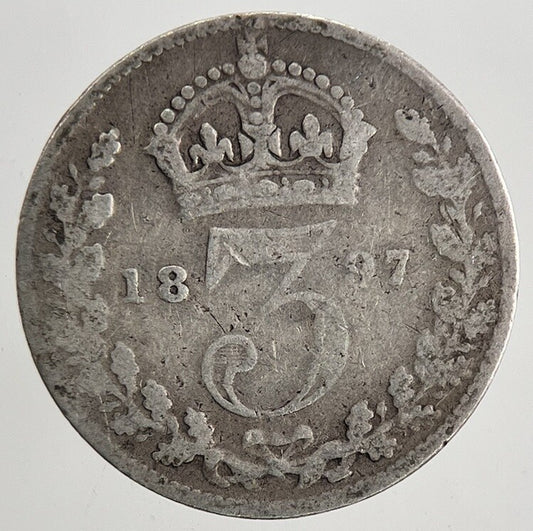 1897 Victoria Threepence Silver Coin | Collectable Grade | a9556