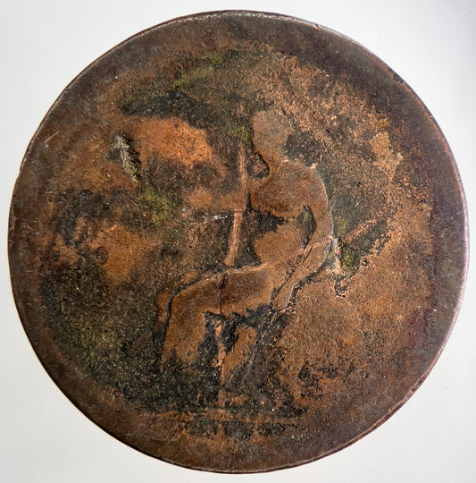 British George III 3rd One Penny Coin | Worn Grade | a9582