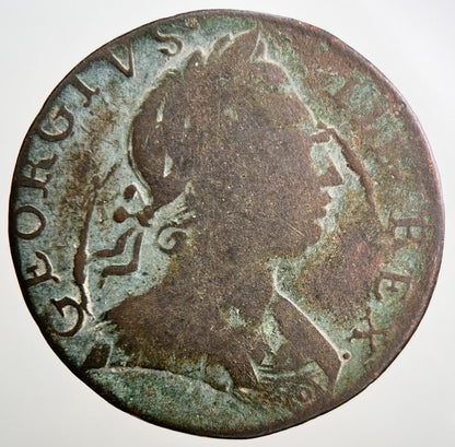 1773 George 3rd III Half-Penny British Coin | Collectable Grade