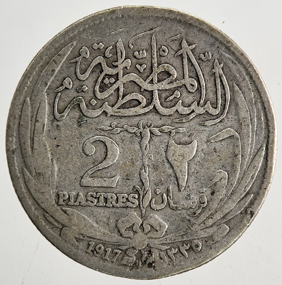 1917 Egypt 2 Piastres Silver Coin | Collectable Grade | a9624