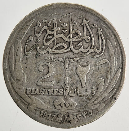 1917 Egypt 2 Piastres Silver Coin | Collectable Grade | a9624