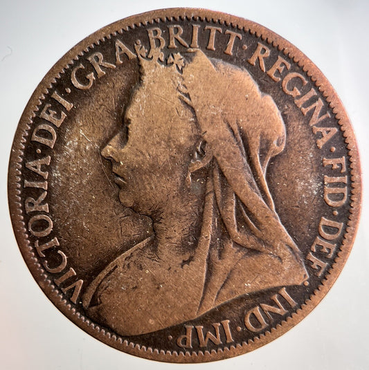 1900 Victoria One Penny Coin | Collectable Grade