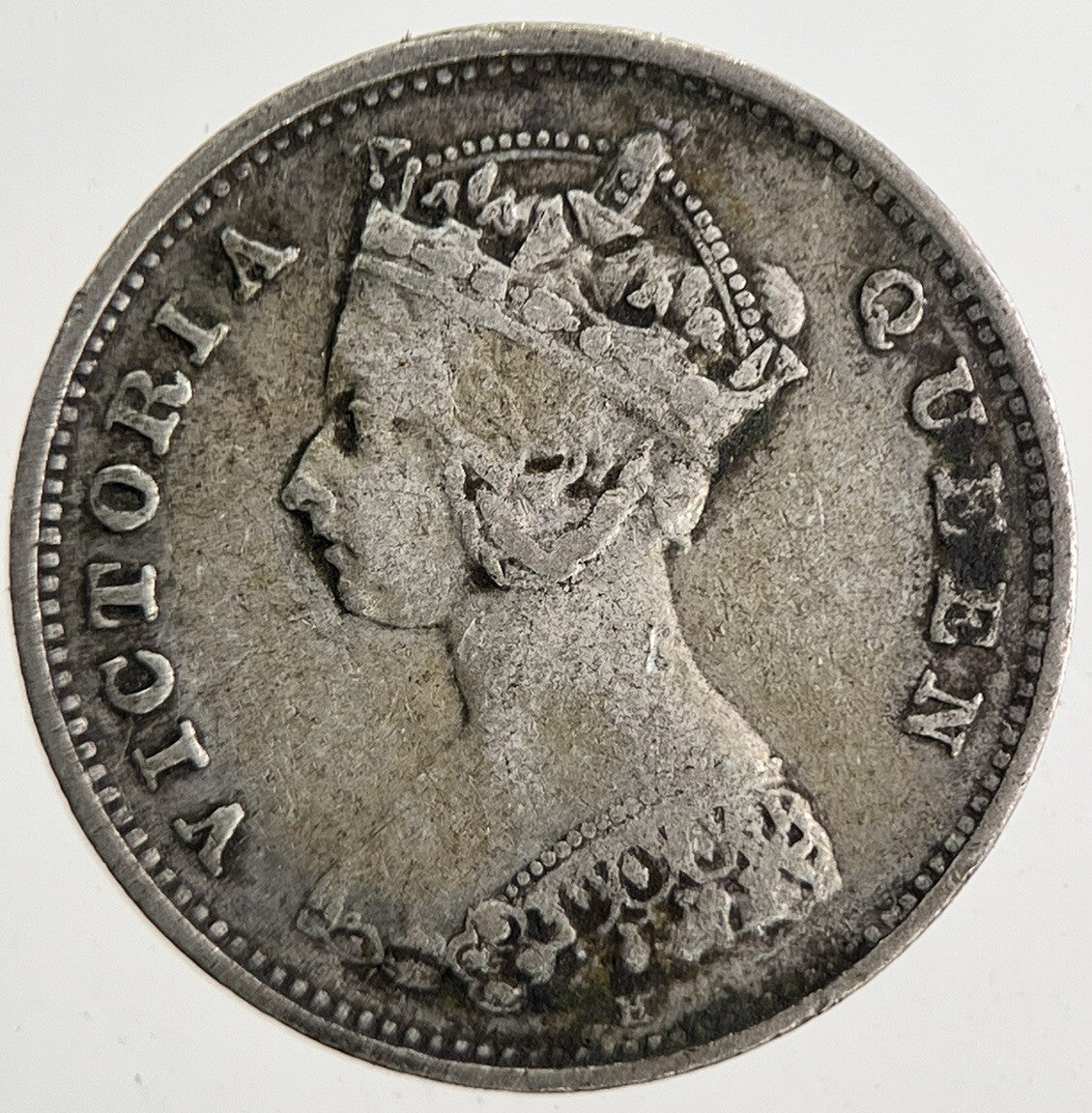 1900 Hong Kong 10 Cents Silver Coin | Fine Collectable Grade | a9597