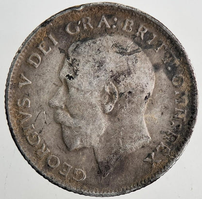 1919 George V Sixpence Silver Coin | Fine Collectable Grade | a9613