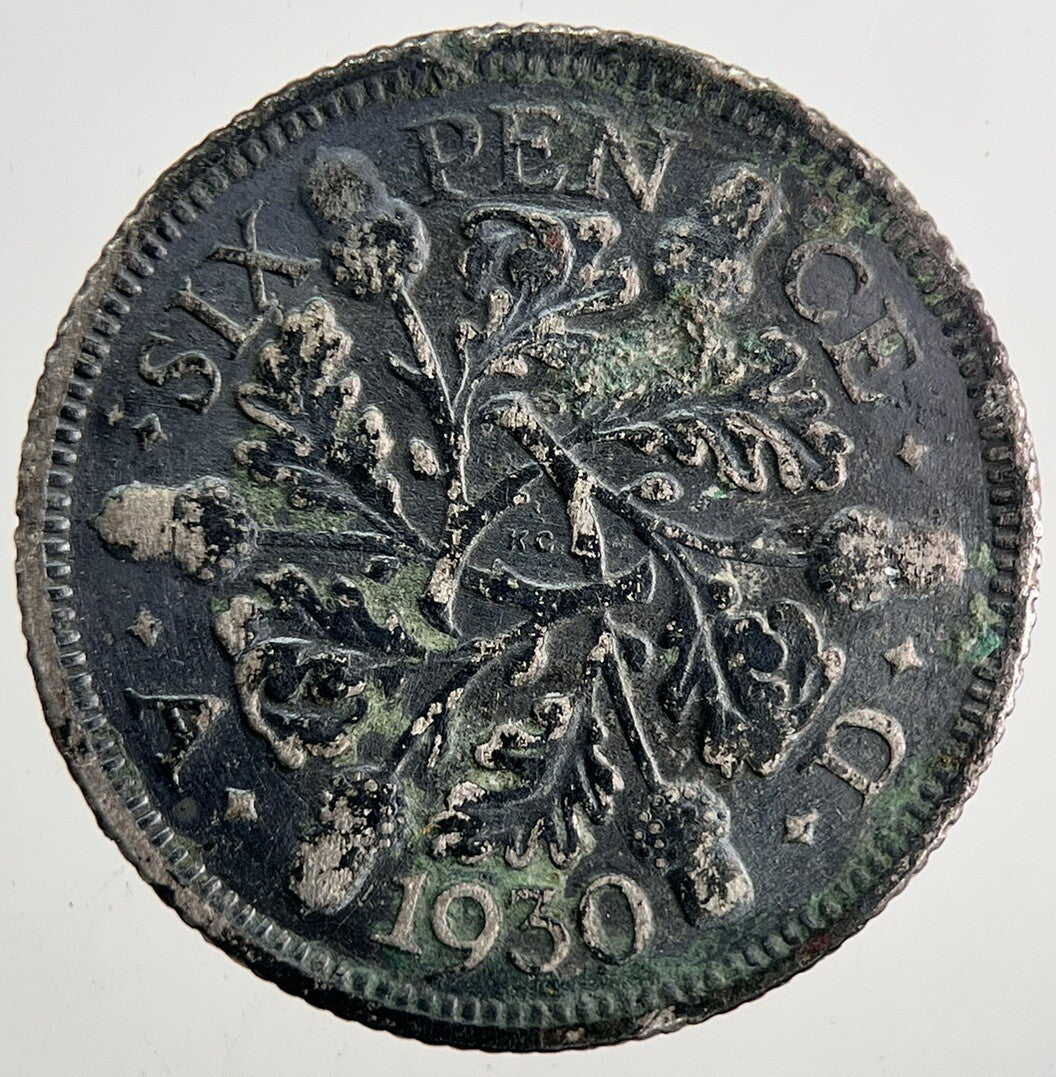 1930 George V Sixpence Silver Coin | Fine Collectable Grade | a9620