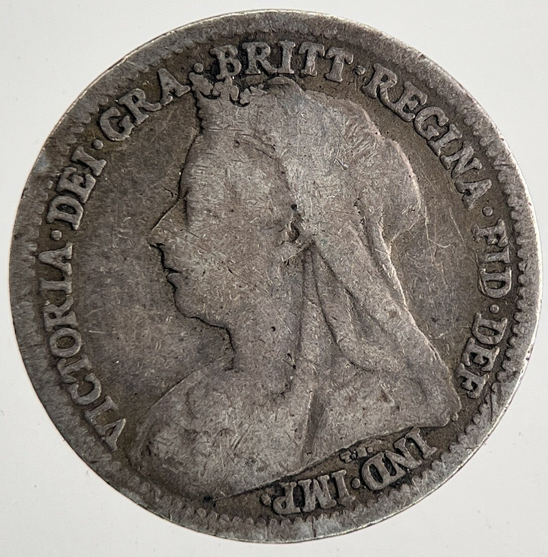 1901 Victoria Threepence Silver Coin | Collectable Grade | a9564