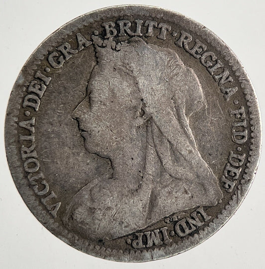 1901 Victoria Threepence Silver Coin | Collectable Grade | a9564