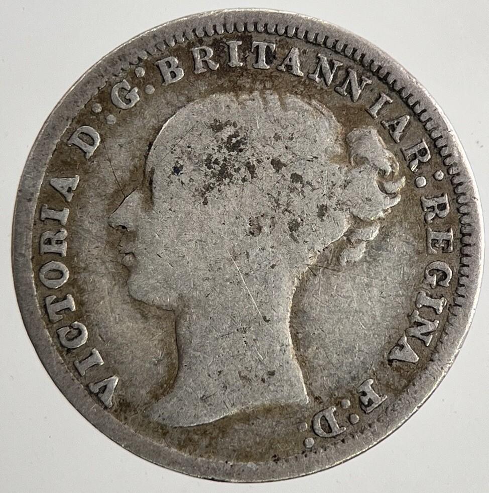 1875 Victoria Threepence Silver Coin | Fine Collectable Grade | a9561