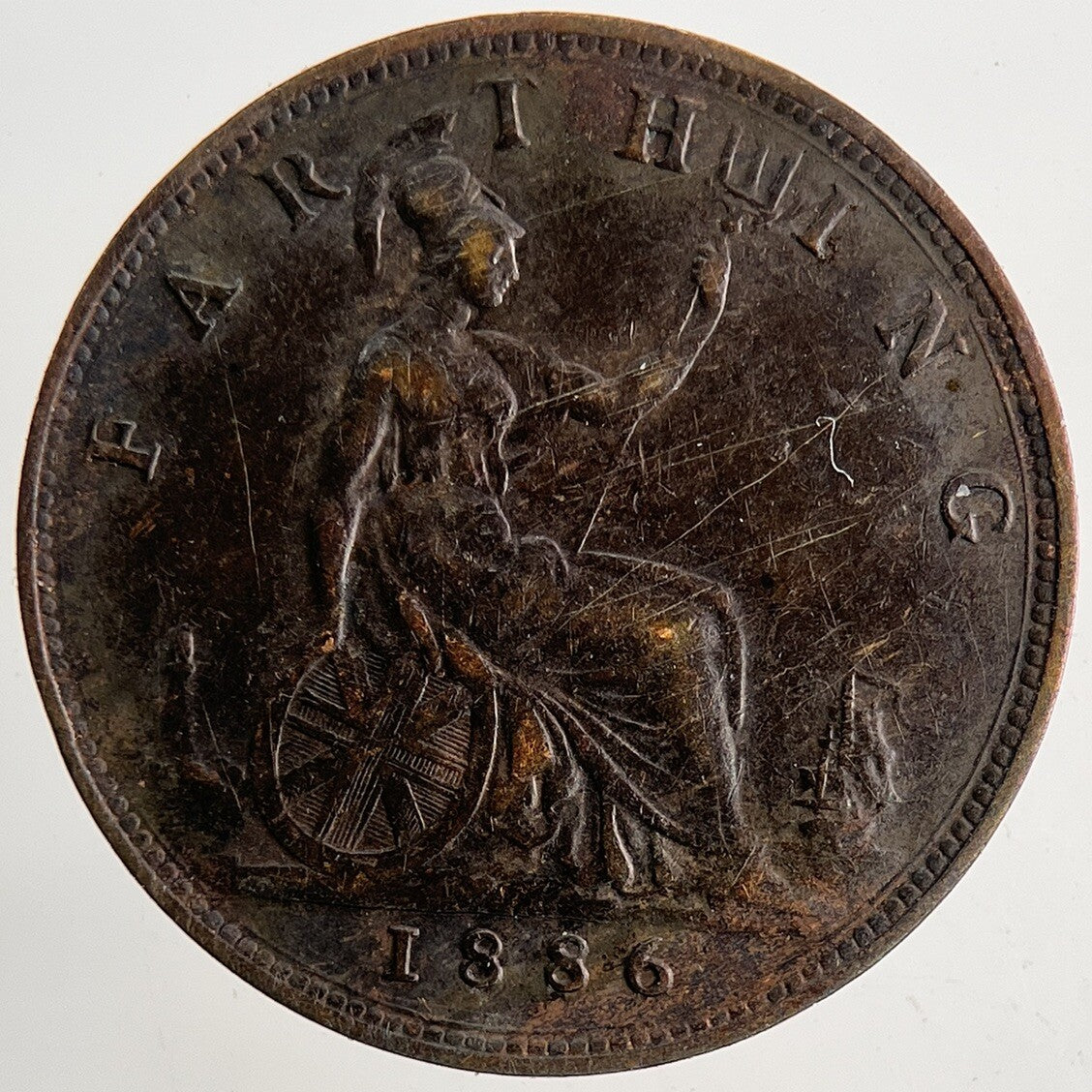 1886 Victoria Farthing Coin | Very High Grade | a9637