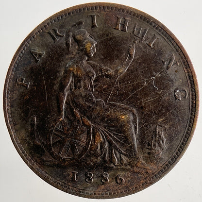 1886 Victoria Farthing Coin | Very High Grade | a9637