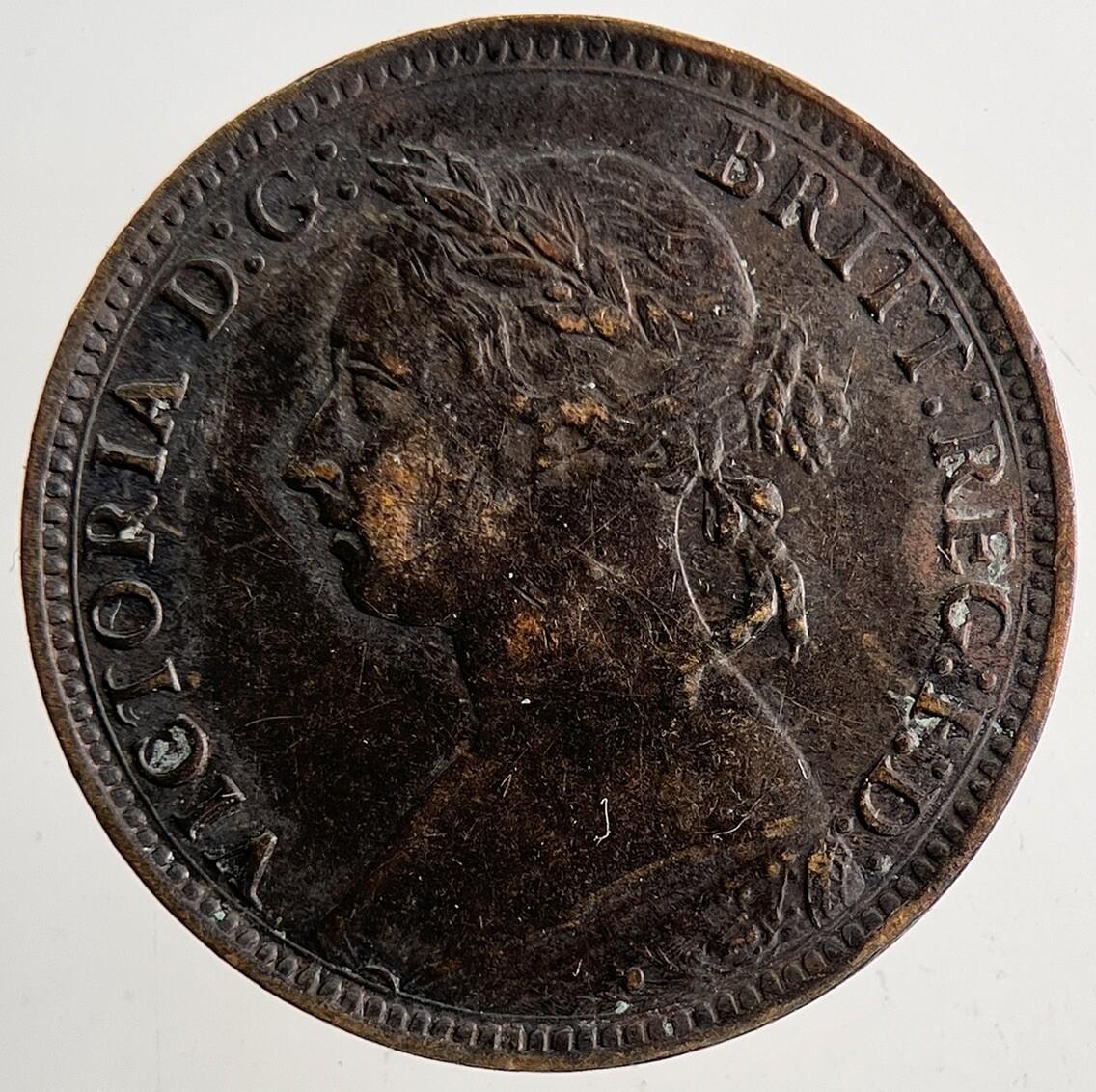 1886 Victoria Farthing Coin | Very High Grade | a9637