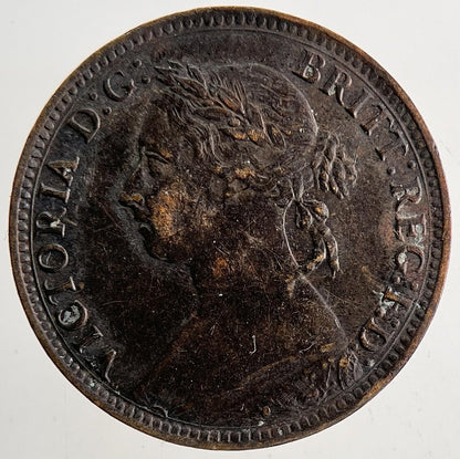 1886 Victoria Farthing Coin | Very High Grade | a9637
