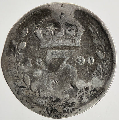1890 Victoria Threepence Silver Coin | Collectable Grade | a9557