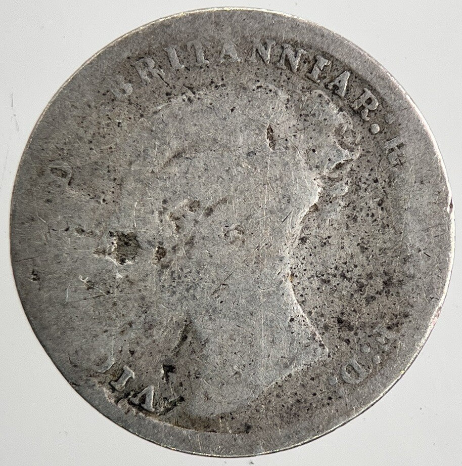 British Victoria Threepence Silver Coin | Worn Grade | a9562