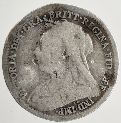 1901 Victoria Threepence Silver Coin | Collectable Grade | a9563