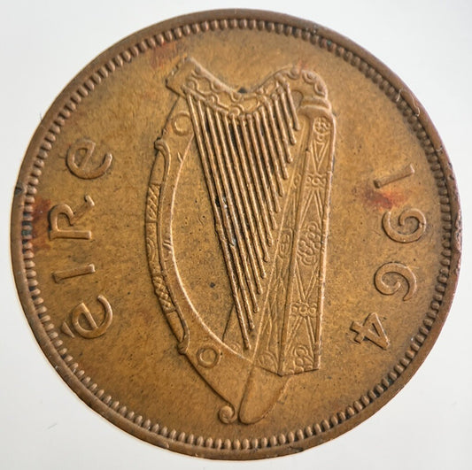 1964 Irish Half-Penny 1/2d Pig Coin | Very High Grade