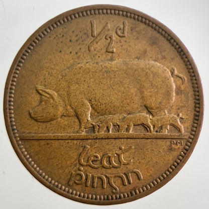 1964 Irish Half-Penny 1/2d Pig Coin | Very High Grade