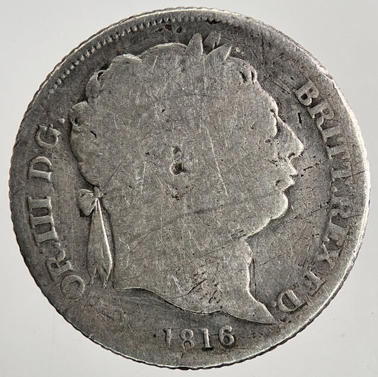 1816 George III Sixpence Silver Coin | Collectable Grade | a9538