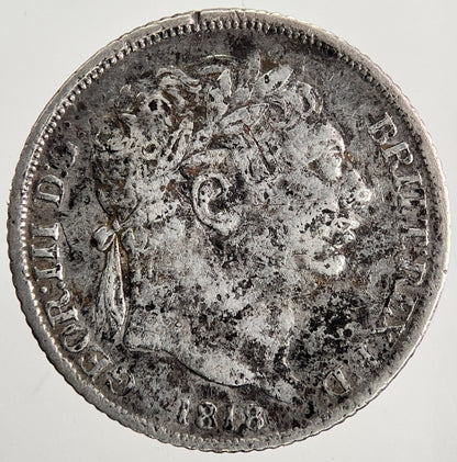1818 George III Sixpence Silver Coin | Collectable Grade | a9537