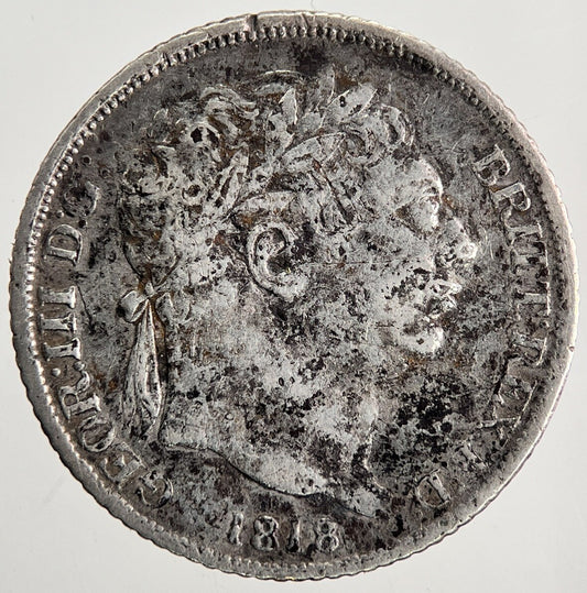 1818 George III Sixpence Silver Coin | Collectable Grade | a9537
