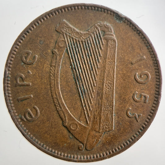1953 Irish Half-Penny 1/2d Pig Coin | Very High Grade