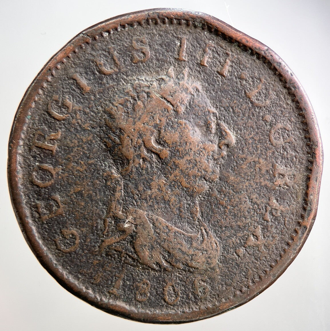 1806 George III 3rd One Penny Coin | Collectable Grade