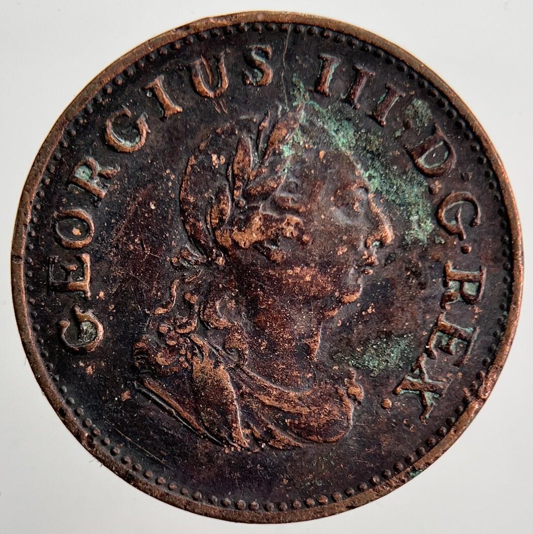 1806 Irish Hibernia Farthing Coin | Very High Grade