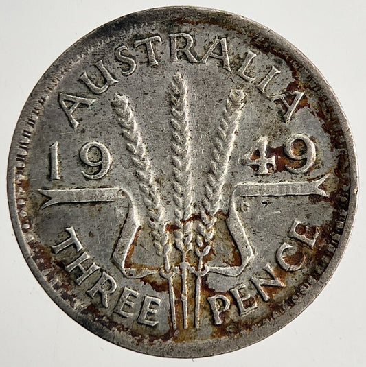 1949 Australia Threepence Silver Coin | Fine Collectable Grade | a9585