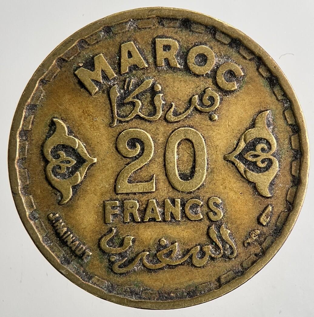 1952 (1371) Morocco 20 Francs Coin | Fine Collectable Grade | a9687