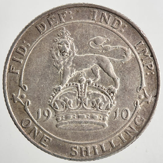 1910 Edward VII Shilling British Silver Coin | Very High Grade | a9549