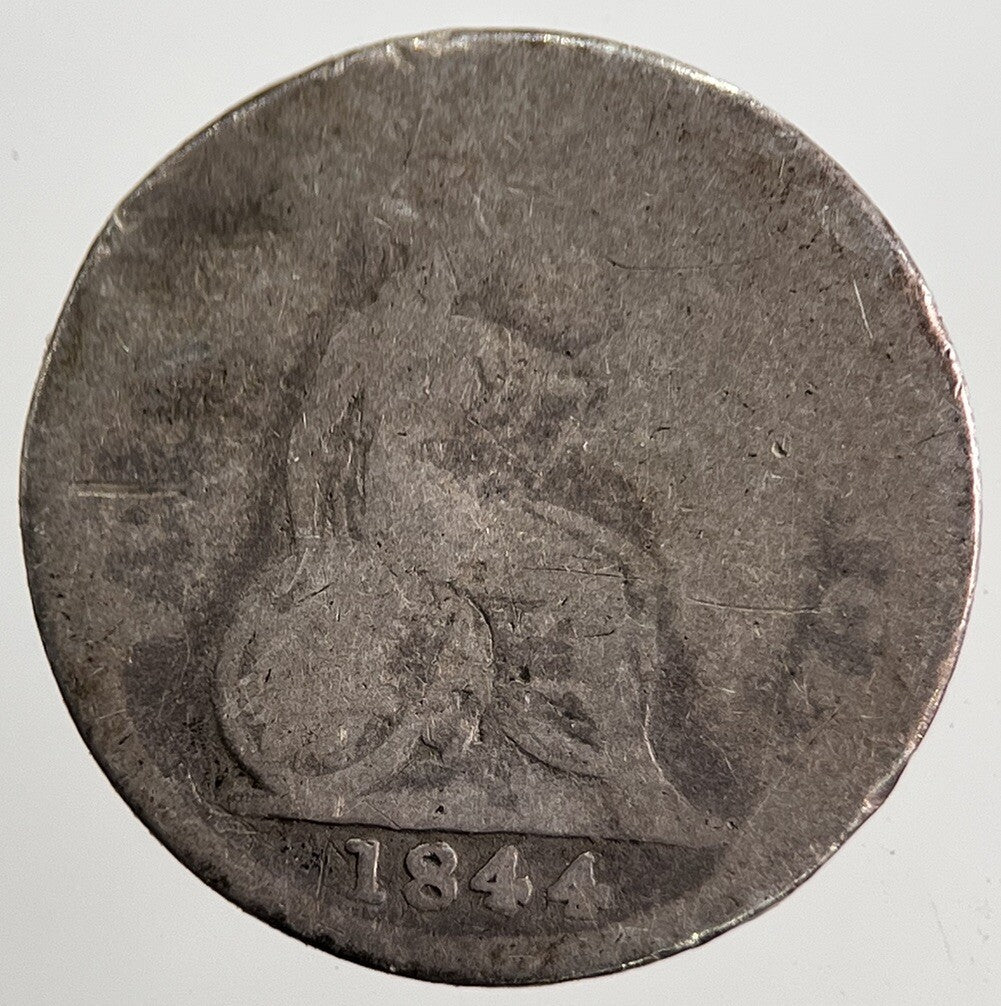1844 Victoria Groat Four-Pence Silver Coin | Fair Grade | a5729