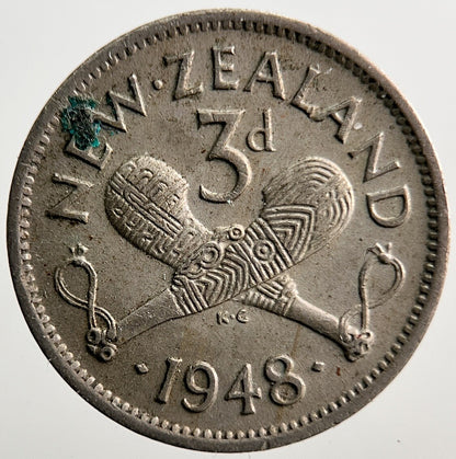 1948 New Zealand Threepence Coin | Fine Collectable Grade